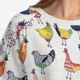 All Over Rooster Crewneck Sweatshirt - Aaria Tees Aaria Tees