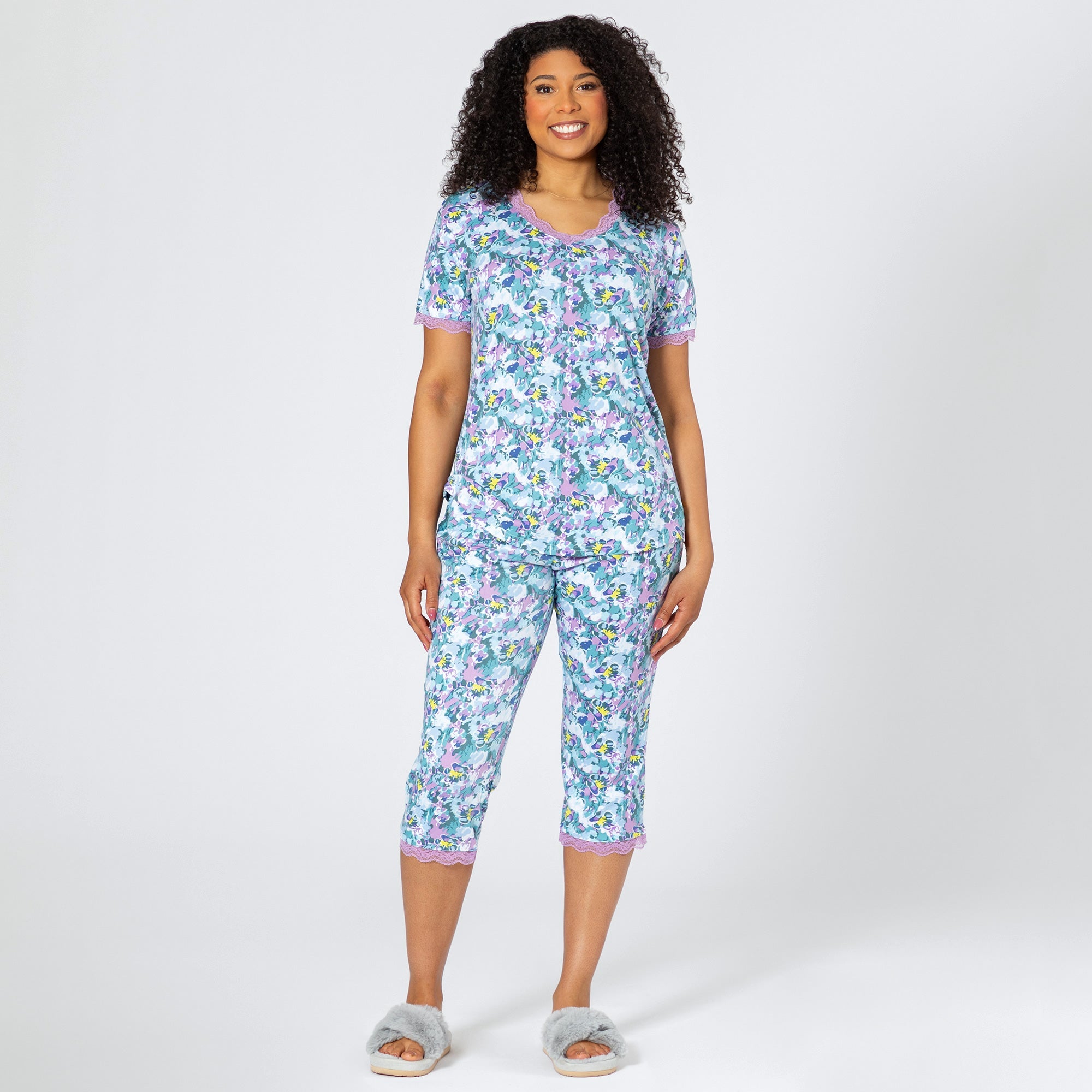 Marble Paw Garden Soft Touch Pajama Set - Aaria Tees Aaria Tees