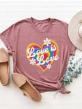 Graphic Round Neck Short Sleeve T-Shirt Aaria Tees