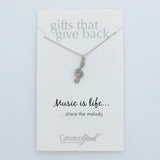 Music Lover Necklace - Aaria Tees Aaria Tees