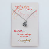 Music Lover Necklace - Aaria Tees Aaria Tees