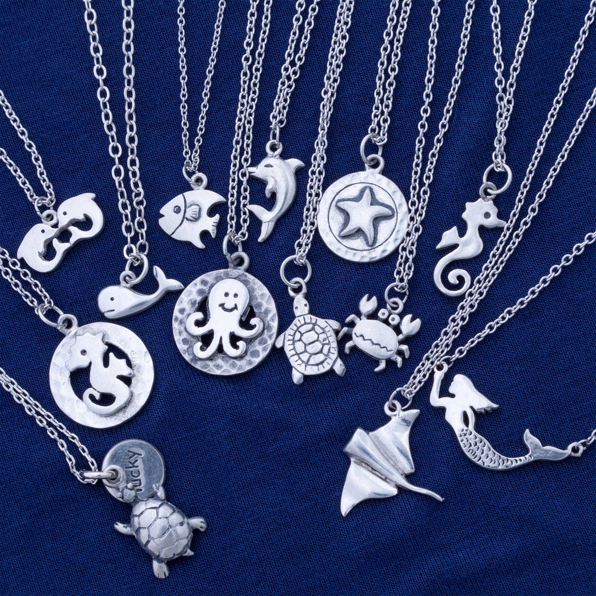 Under the Sea Pewter Necklace - Aaria Tees Aaria Tees