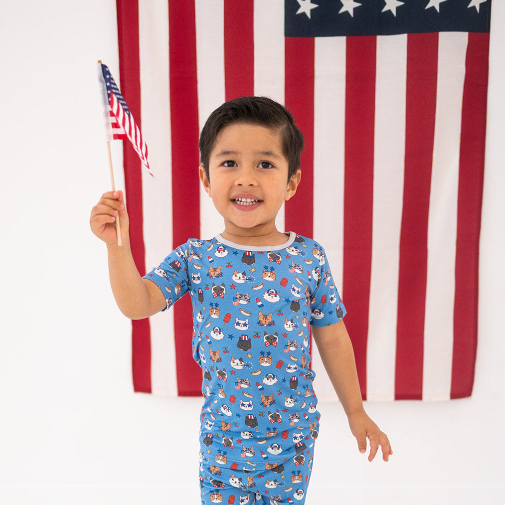 Freedom Cats (Short Sleeve PJ) - Aaria Tees Aaria Tees