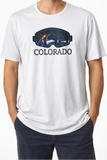 Colorado Threads Mountain Ski Goggle Unisex Performance Tee White - Aaria Tees Aaria Tees