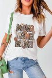 White Floral Leopard MaMa Graphic Mothers Day T Shirt Aaria Tees