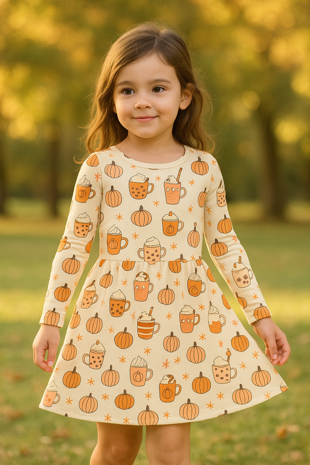 Pumpkin Spice (Bodysuit Dress) - Aaria Tees
