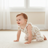 Organic Flutter Romper - Meadow - Aaria Tees Aaria Tees