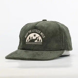Green Rivers corduroy SnapBack hat for toddlers and youth Aaria Tees