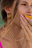 Malibu Rainbow Pearl Necklace Aaria Tees