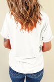 White St Patricks Day Sequin Graphic Casual T Shirt - Aaria Tees Aaria Tees