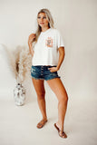 White Double-Side Cowboy Hat & Boots Graphic Tee - Aaria Tees Aaria Tees