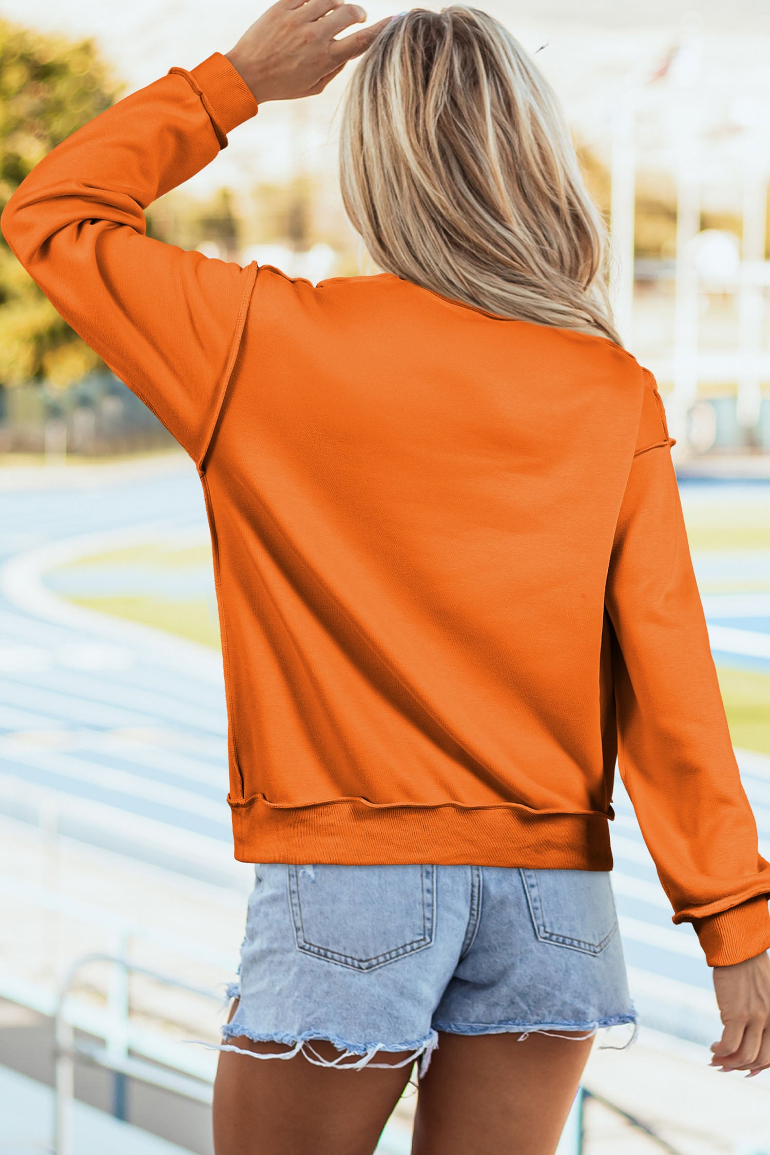 Carrot Pumpkin/Fall Letter Print Mock Neck Tunic Pullover Sweatshirt - Aaria Tees Aaria Tees