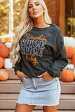 Dark Grey Pumpkin Spice Baby Graphic Textured Sweatshirt - Aaria Tees Aaria Tees