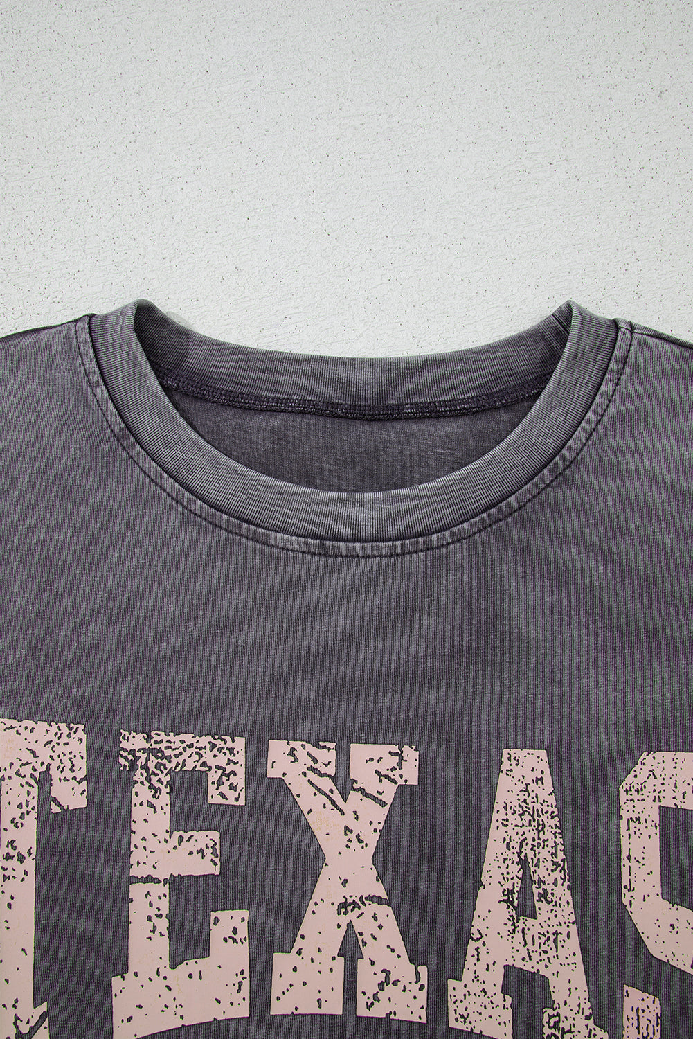 Medium Grey TEXAS Steer Head Graphic Mineral Wash Oversized T Shirt - Aaria Tees Aaria Tees