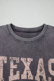 Medium Grey TEXAS Steer Head Graphic Mineral Wash Oversized T Shirt - Aaria Tees Aaria Tees
