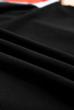 Black Varsity Spirit Striped 89 Graphic Casual Sweatshirt Aaria Tees