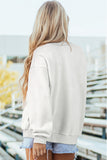 White Kentucky Graphic Mock Neck Reversible Sweatshirt - Aaria Tees Aaria Tees