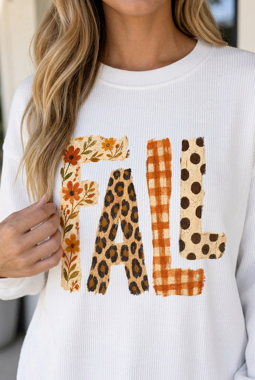 Tatum Graphic Customized Corded Sweatshirt - Aaria Tees Aaria Tees