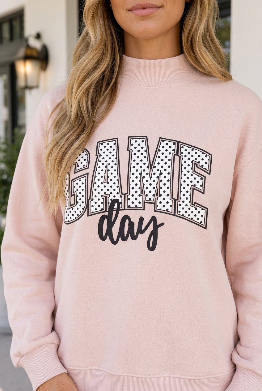Carlie Graphic Mock Baggy Sweatshirt - Aaria Tees Aaria Tees