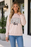 Carlie Graphic Mock Baggy Sweatshirt - Aaria Tees Aaria Tees