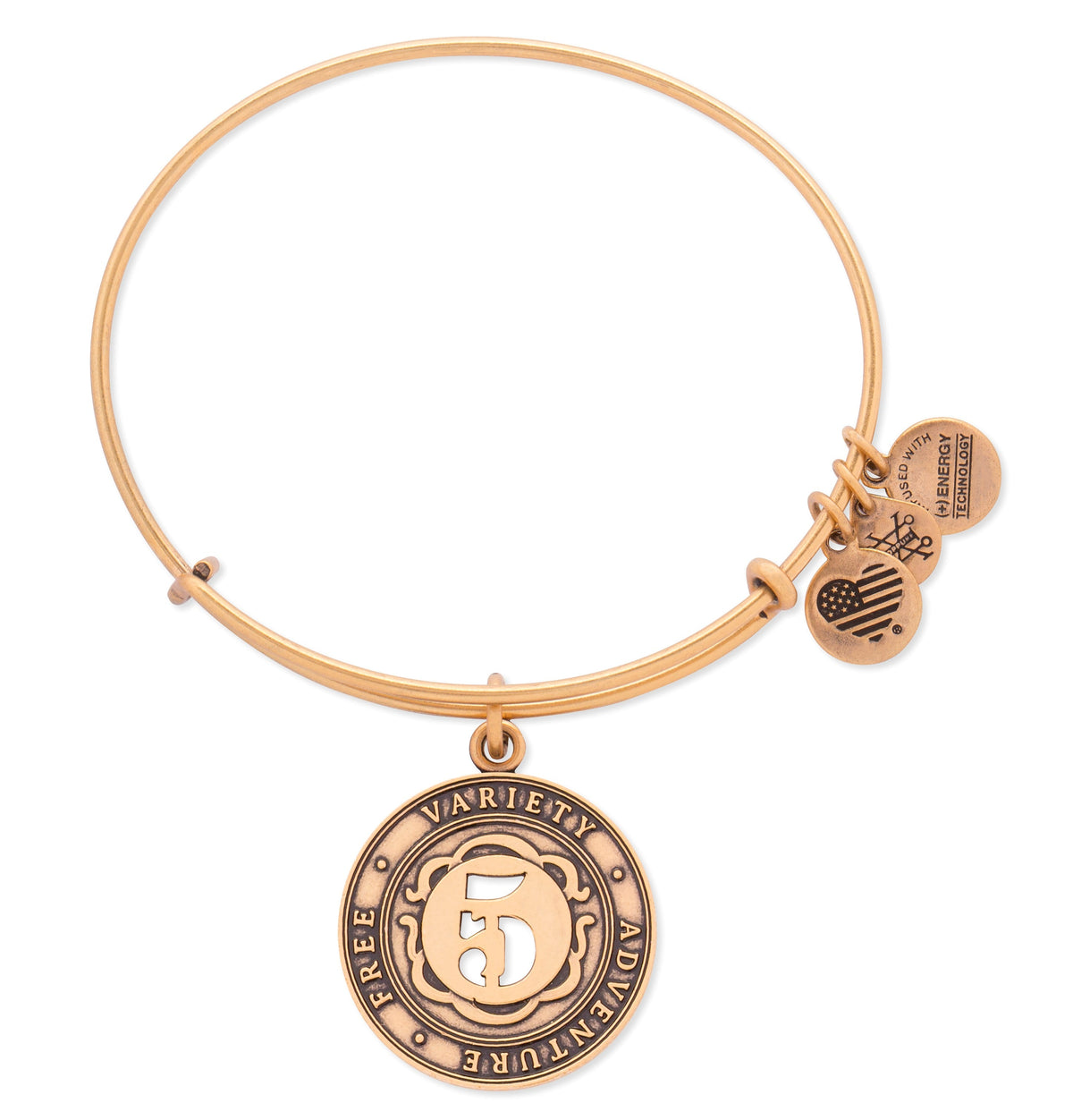 Number 5 Charm Bangle Bracelet | Free, Variety, and Adventure - Aaria Tees