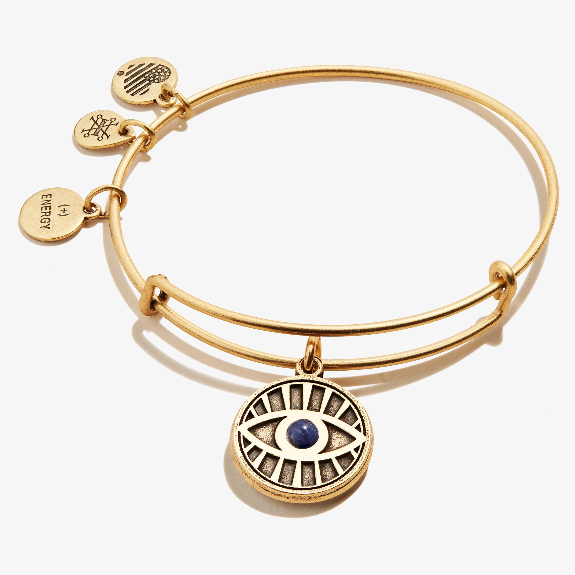 Evil Eye + Sodalite Charm Bangle - Aaria Tees Aaria Tees