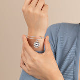 Evil Eye + Sodalite Charm Bangle - Aaria Tees Aaria Tees