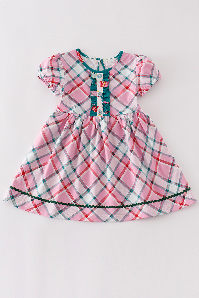 Platinum Pink plaid dress - Aaria Tees Aaria Tees