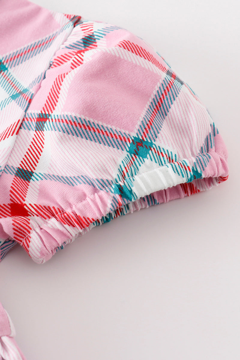 Platinum Pink plaid dress - Aaria Tees Aaria Tees