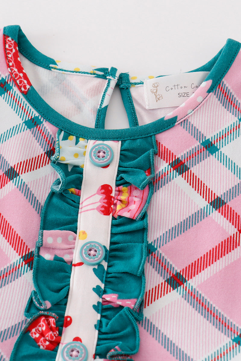 Platinum Pink plaid dress - Aaria Tees Aaria Tees