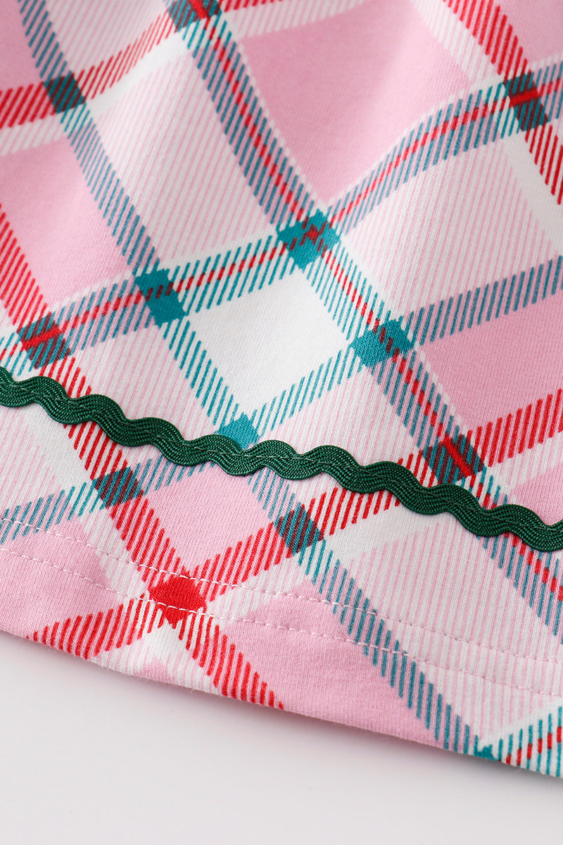 Platinum Pink plaid dress - Aaria Tees Aaria Tees