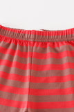 Platinum Red stripe ruffle pants - Aaria Tees Aaria Tees