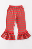 Platinum Red stripe ruffle pants - Aaria Tees Aaria Tees