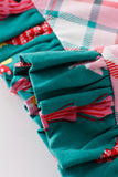 Platinum Pink plaid ruffle soft knitted blanket - Aaria Tees Aaria Tees