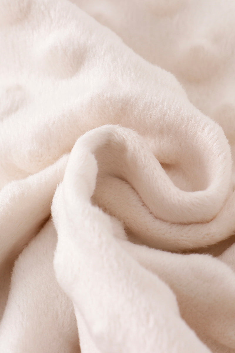 Platinum Pink plaid ruffle soft knitted blanket - Aaria Tees Aaria Tees