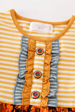 Platinum Yellow halloween print stripe dress Aaria Tees