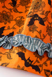 Platinum Yellow halloween print stripe dress Aaria Tees