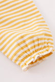 Platinum Yellow halloween print stripe dress Aaria Tees
