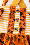 Platinum Yellow halloween print apron dress - Aaria Tees Aaria Tees