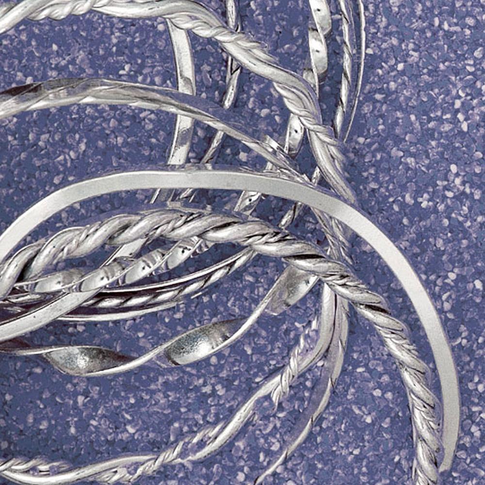 Assorted Silver-Plated Bangle - Aaria Tees Aaria Tees