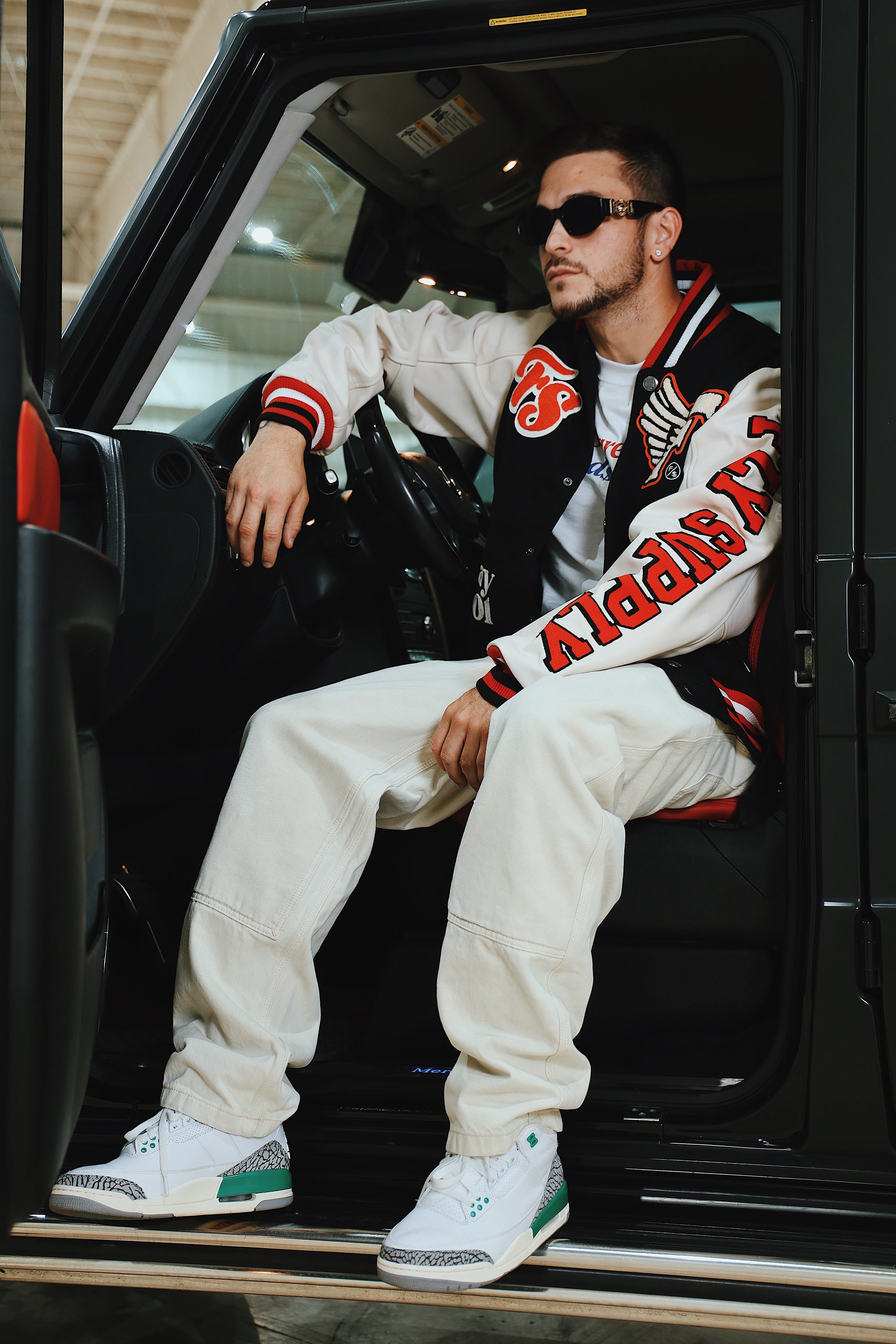 Manifest Varsity Jacket (Black) - Aaria Tees Aaria Tees