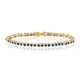 Bezel Tennis Bracelet- Sapphire Aaria Tees