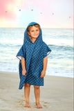 Microfiber blue fish waffle wearable towel Aaria Tees