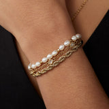 Crystal + Pearl Stranded™ Bracelet Set - Aaria Tees Aaria Tees