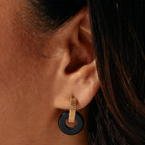 Black Onyx Textured Earrings - Aaria Tees Aaria Tees