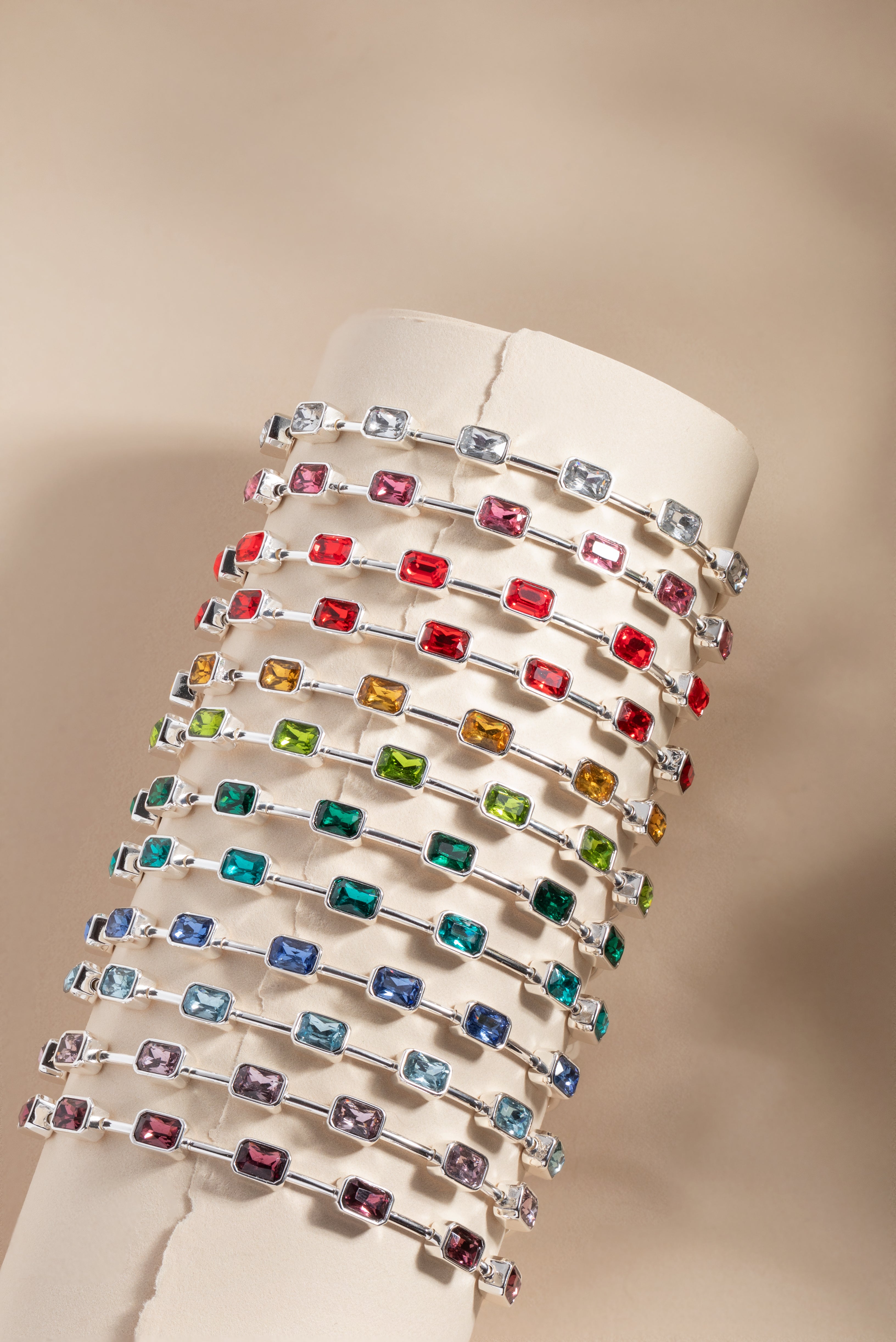 December Birthstone Emerald Cut Bangle - Aaria Tees Aaria Tees