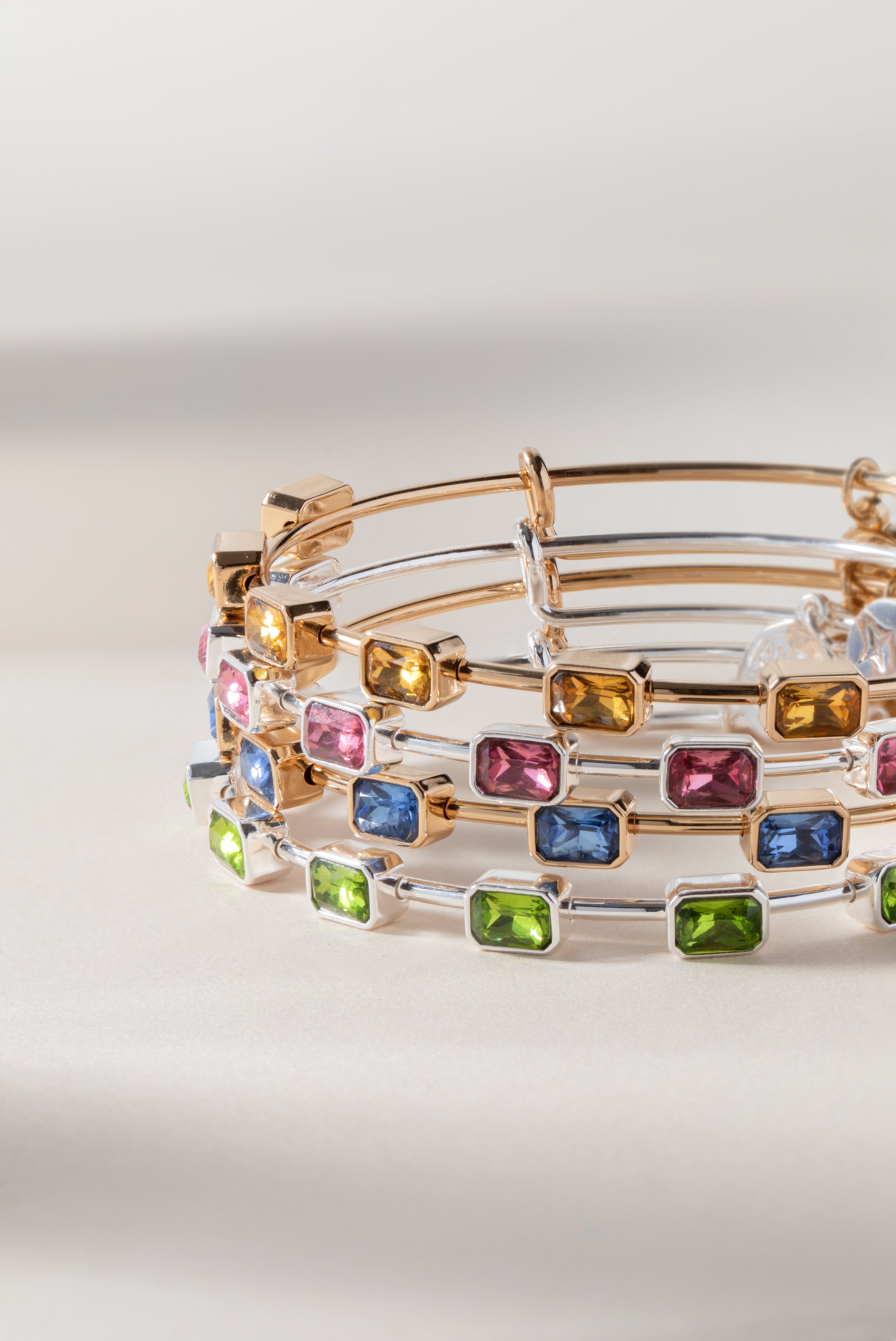 September Birthstone Emerald Cut Bangle - Aaria Tees Aaria Tees