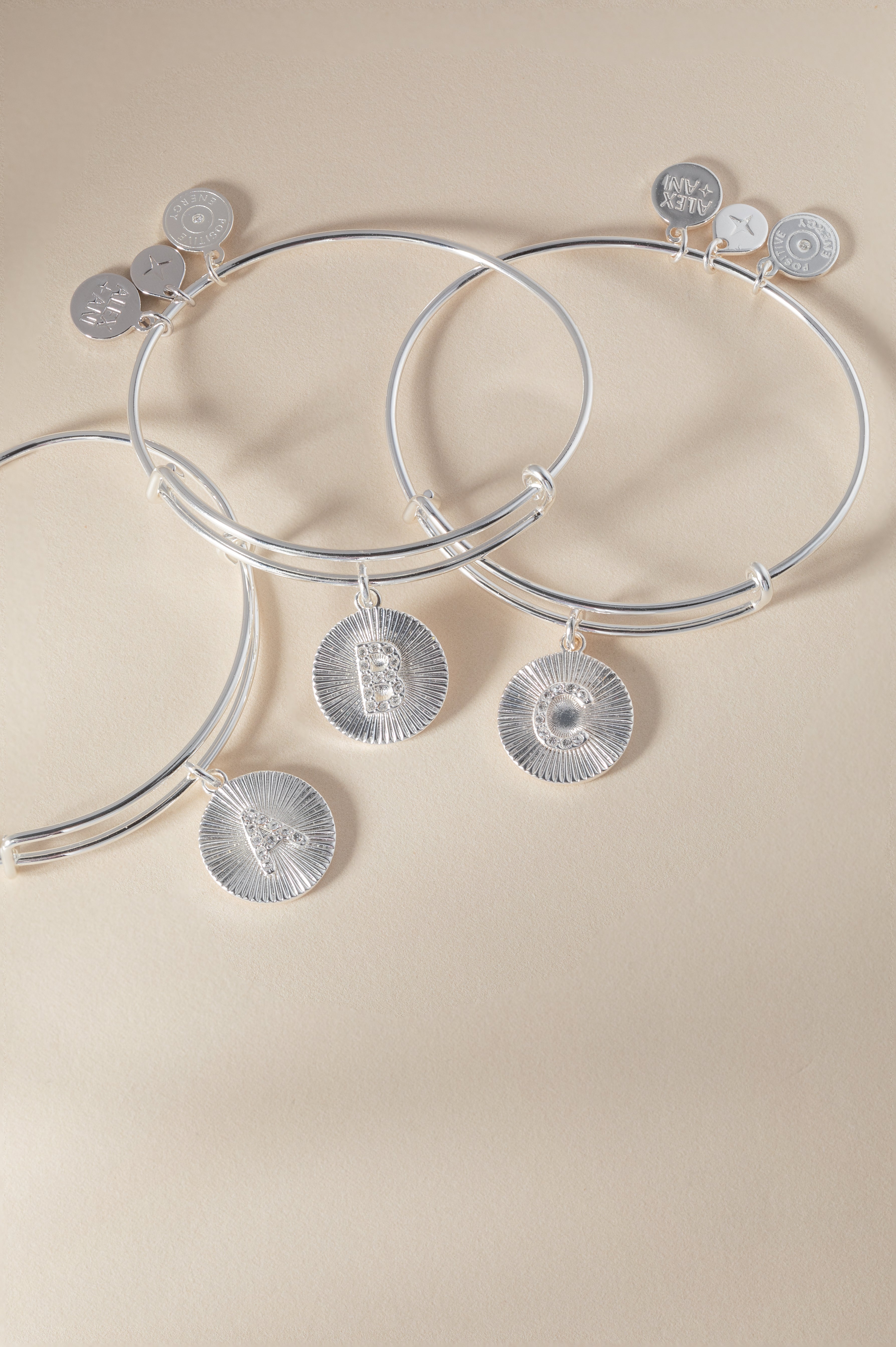 Initial B Pave Starburst Texture Bangle - Aaria Tees Aaria Tees