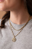 Round Herringbone Charm & Layering Necklace - Aaria Tees Aaria Tees