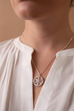 Faith and Family Rosette Pendant Necklace - Aaria Tees Aaria Tees